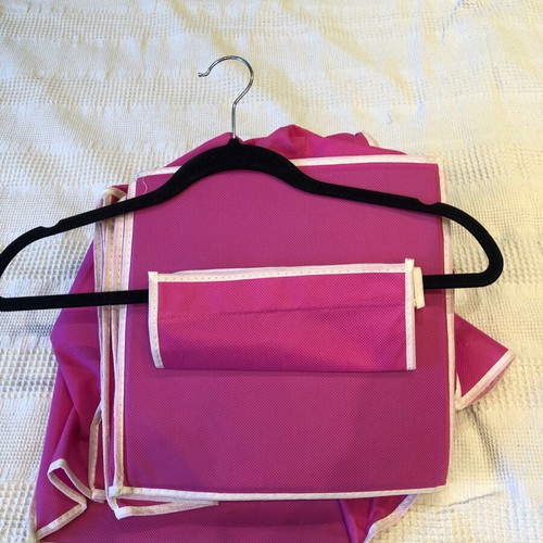 Organizer with 6 compartments pink new