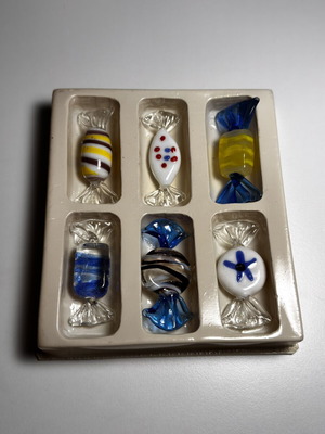 Glass Candy Decorative Set 6cm New