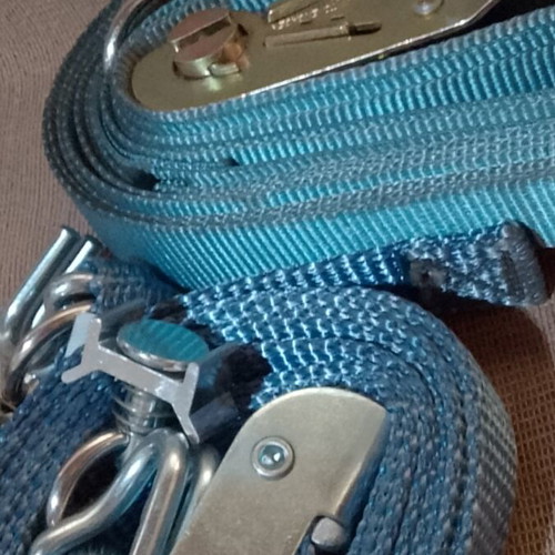 Ratchet strap like new, approx. 6 meters with 2.5 meters gift