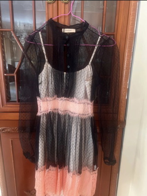 Twinset dress black and pink, size S/M