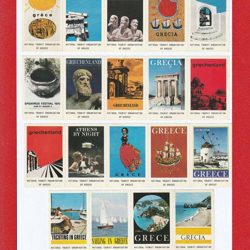 E.O.T. vignettes like new, pack of 19 different with gum