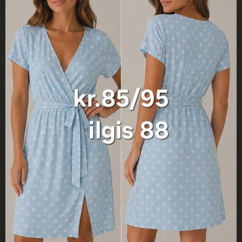 Wrap dresses set of 2, pink and blue, one size
