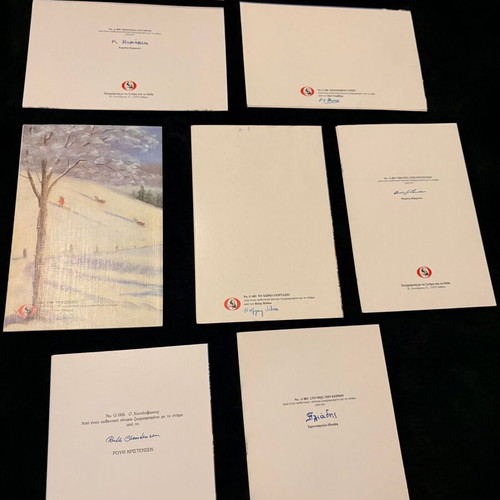 Set of 9 Vintage Christmas Cards like new
