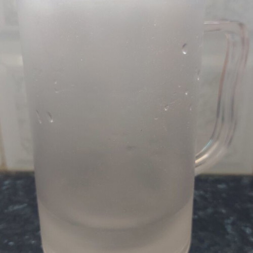Plastic beer mug with double wall and cooling liquid, 400ml
