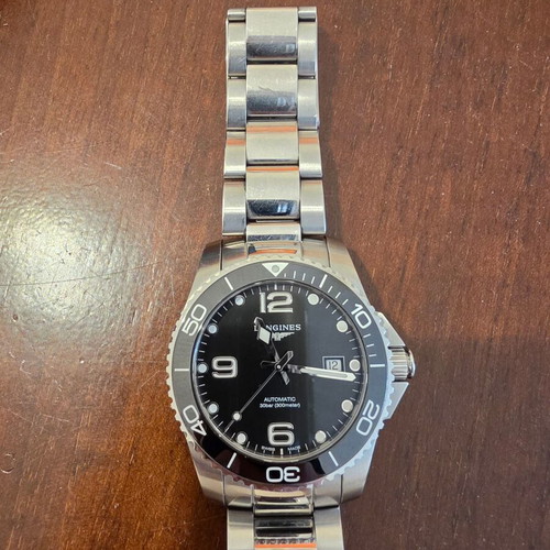 Longines HydroConquest wristwatch, black, full set