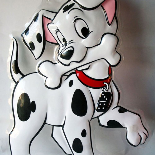 Disney 101 Dalmatians vintage 90's plastic decorative wall poster 50cm new