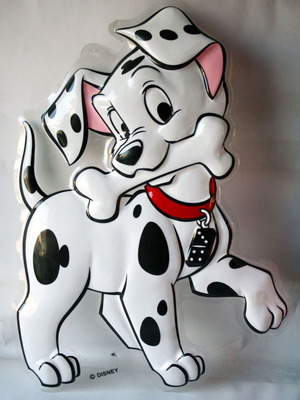 Disney 101 Dalmatians vintage 90's πλαστική διακοσμητική αφίσα τοίχου 50cm καινούργια
