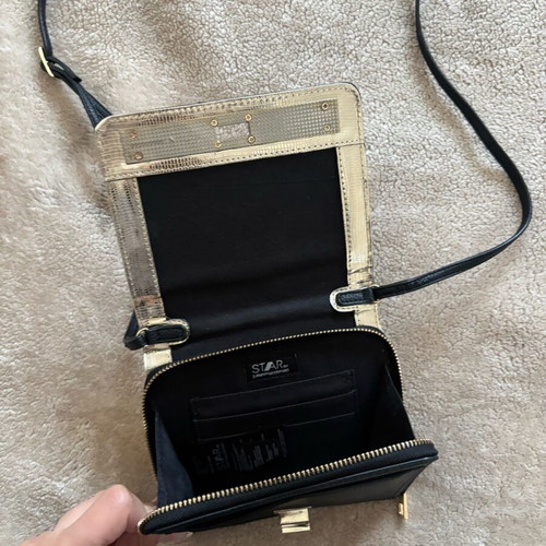 Star by Julie N Macdonald shoulder bag like new, black and gold
