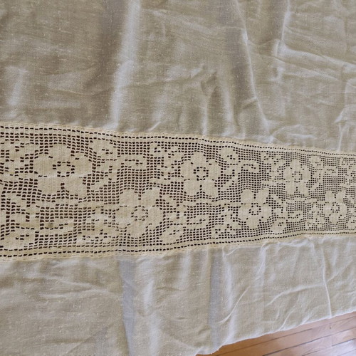 Handmade curtain 130x220 like new, beige
