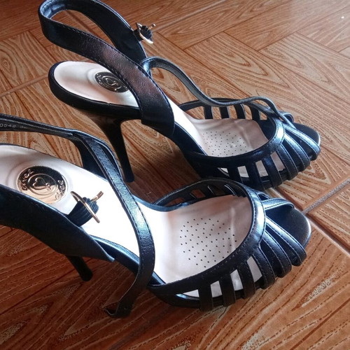 Axel black high sandals new, size 38
