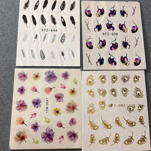 Water Nail Stickers Set of 4 New Full Nail