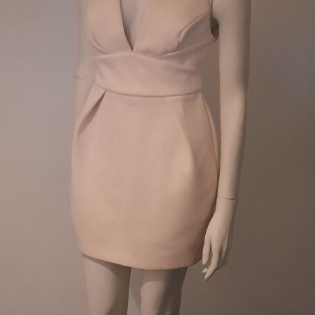 Short dress like new, beige