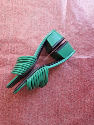Green platform sandals size 36 new