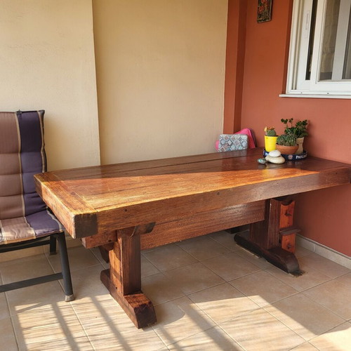 Monastic table with 2 benches like new