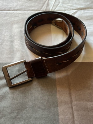 Δερμάτινη ζώνη unisex, καφέ, μέγεθος 110 εκατοστά