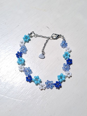 Women's bracelet handmade, new, blue and turquoise