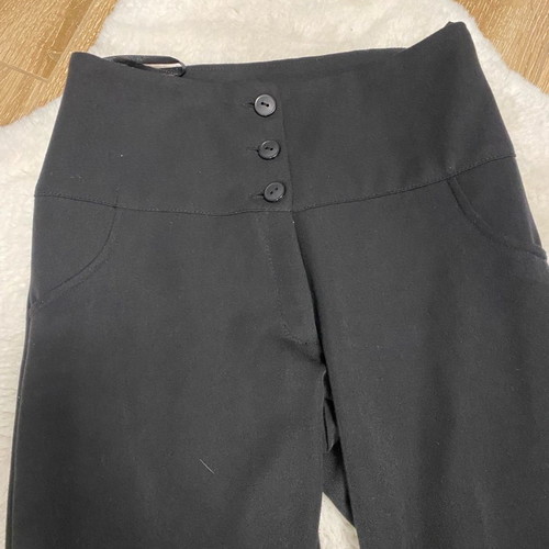 Fabric high-waisted pants S used, slim fit with 3 buttons