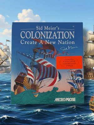 Sid Meier's Colonization PC παιχνίδι μεταχειρισμένο, στρατηγικής, big box floppy 3.5