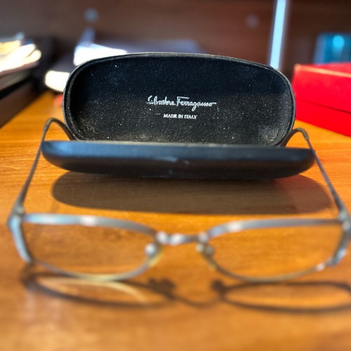 Salvatore Ferragamo Women's Eyeglasses like new, silver