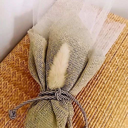 Boho handmade bombonieres made to order with gauze tulle