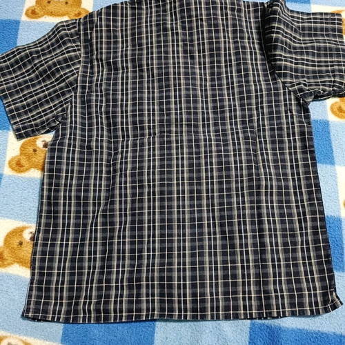 Cotton checked boys' shirt with zipper like new, size 110 cm