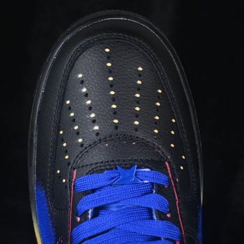 Nike Air Force 1 Black Racer sneakers new, handmade custom design