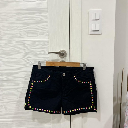 Love Moschino denim shorts used, size L, colourful studs