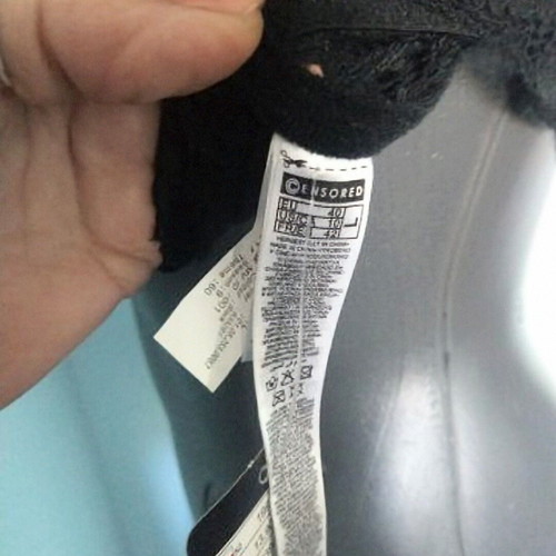 Censored bra new with padding and side boning black