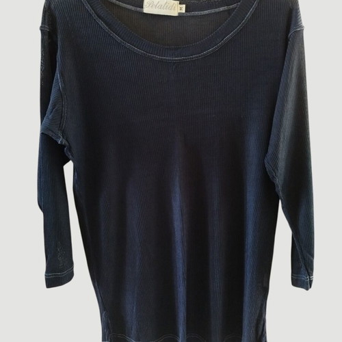 Women's rib knit blouse navy blue size M like new