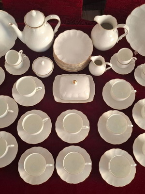 Kaiser West Germany Romantica Porcelain Tea Coffee Cake Set for 12, new