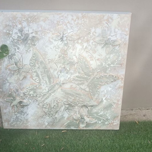 Canvas painting used with butterfly theme