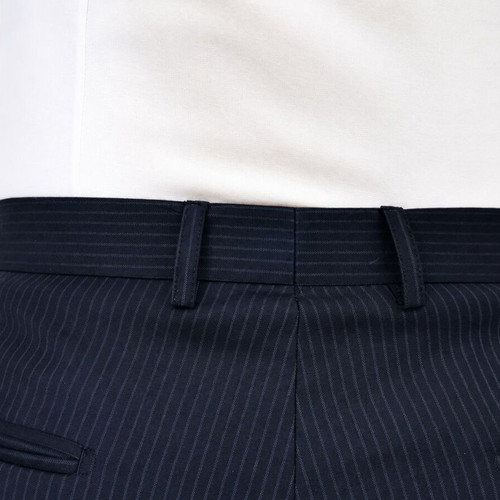 Hinxton House men's suit blue navy pinstripe like new, jacket 40, pants 36