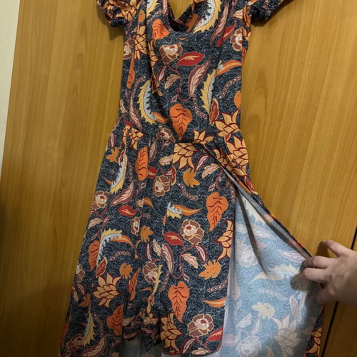 Dress with shorts new, gray and orange, size M