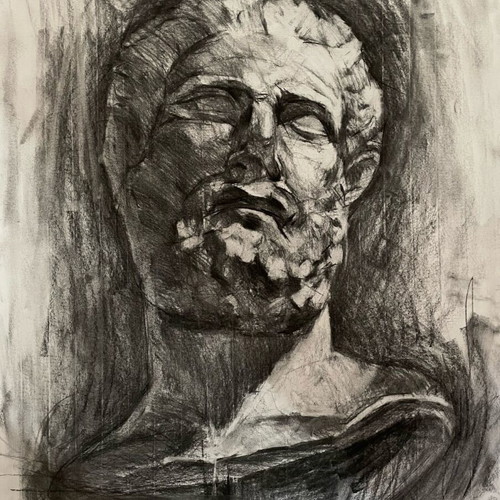 Hippocrates bust new, original handmade artwork