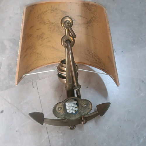 Bronze wall light with nautical theme like new
