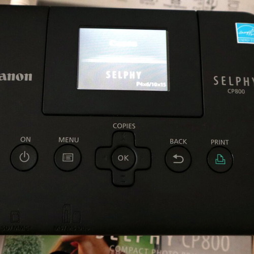 Canon SELPHY CP800 photo printer used, black