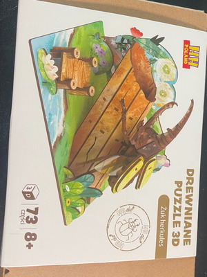 3D wooden puzzle with images, 73 pieces, ages 8+