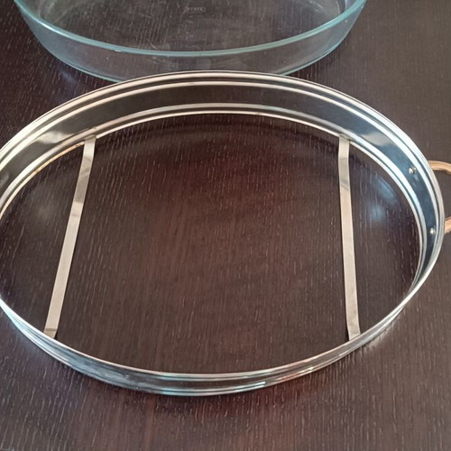 Vintage Oval Serving Dish used with Handles and Lid