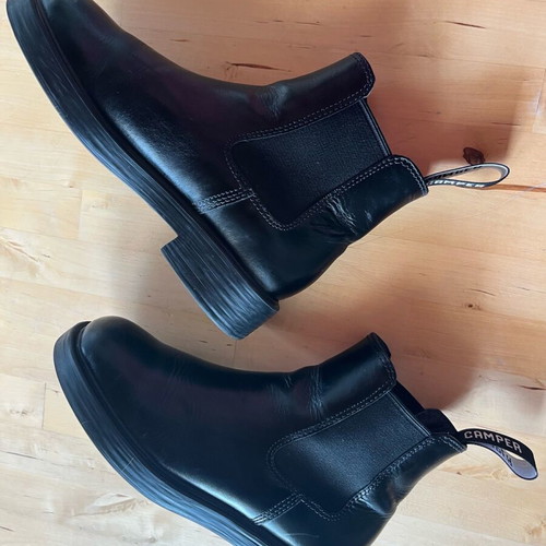 Camper boots used, black leather, size 36