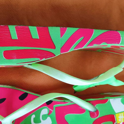 Juicy Couture flip-flops new, red and green, sizes 39-40