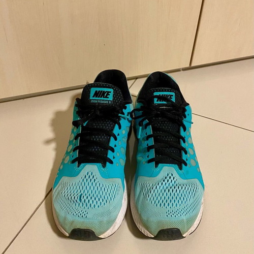 Nike Zoom Pegasus used running training shoes size 45 turquoise