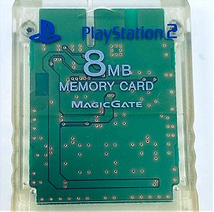 Επισκευάστηκε/ Refurbished PS2 PlayStation 2 Memory Card / Κάρτα Μνήμης 8MB Διάφανο