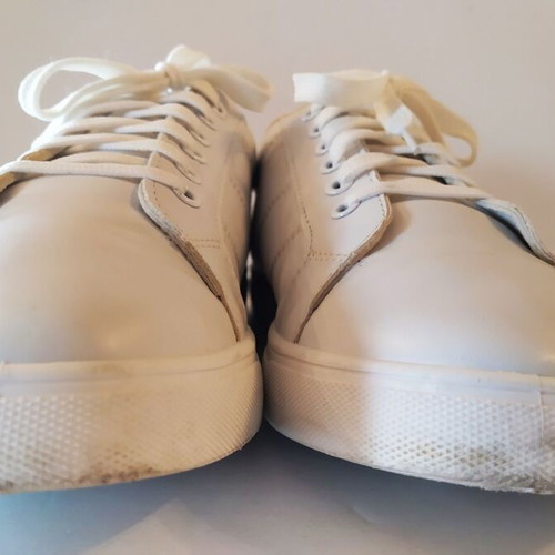 Fashion men's shoes used, casual style, size 44, white and gray