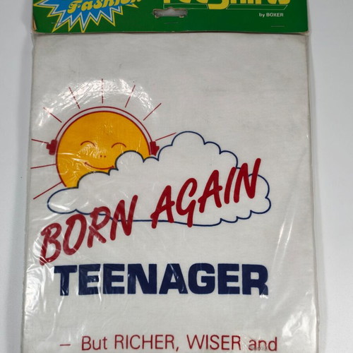 Boxer Born Again Teenager Vintage T-shirt 1987 XL sealed NOS