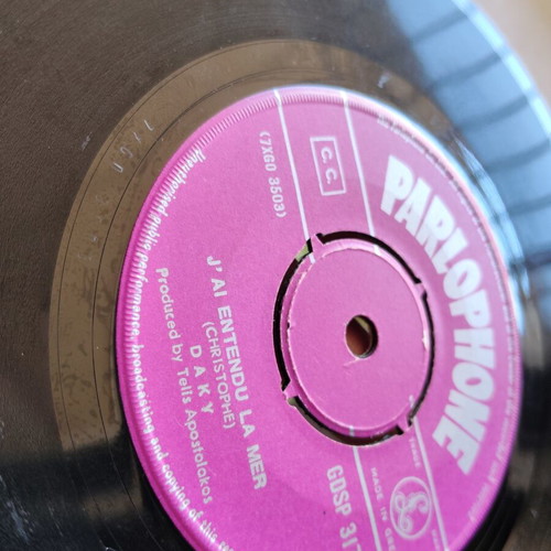 Dakis J'Ai Entendu La Mer Tu Me Reviens 7" single used, Parlophone 1966