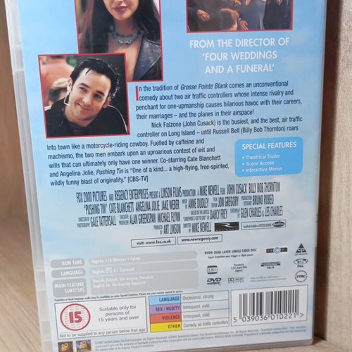 Pushing Tin DVD like new with English subtitles