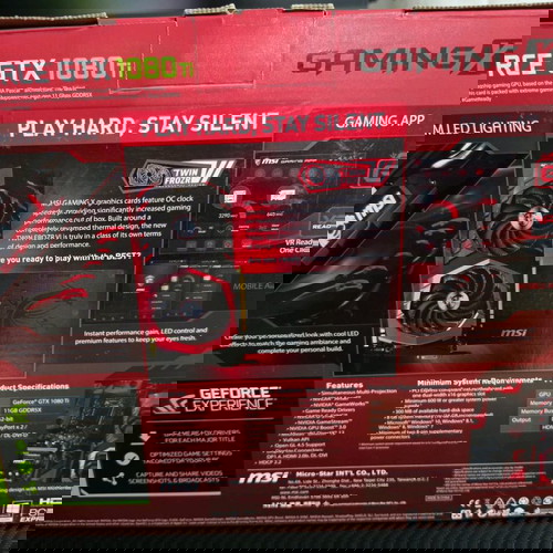 MSI GeForce GTX 1080 Ti Gaming X 11GB σαν καινούργιο με κουτί