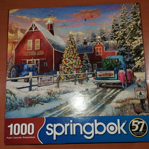 Springbok Red Barn Tree Farm 1000-piece puzzle
