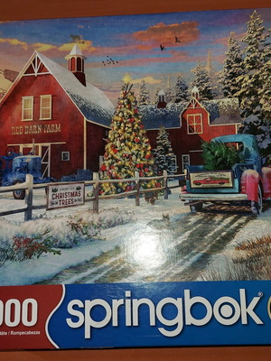 Springbok Red Barn Tree Farm 1000-piece puzzle