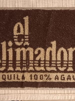 El Jimador tequila promotional bar towel, 49.5×24 cm